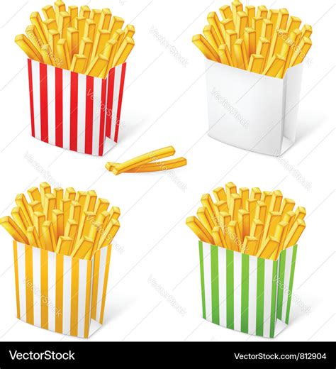 French Fries Royalty Free Vector Image Vectorstock