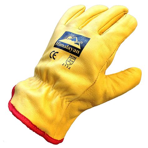 Himalayan H310 Yellow Fleece Lined Leather Drivers Glove 10xl