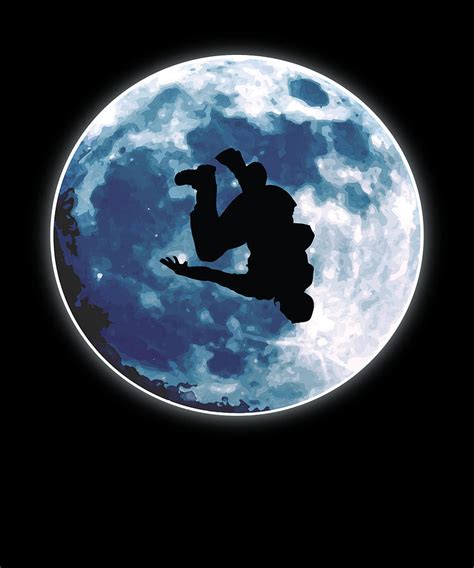 Parkour Moon Digital Art By Moon Tees Fine Art America