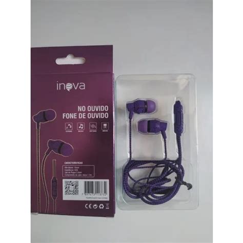 Oferta Fone De Ouvido Fon D Violeta Inova Original Cabo M