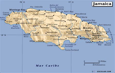 Jamaica Mapa Geográfico