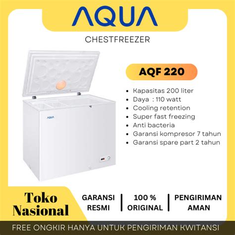 Jual CIANJUR Chest Freezer Aqua AQF 220 Kapasitas 200 Liter Shopee