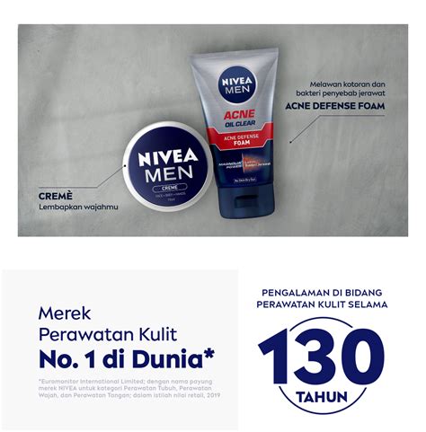 Jual Nivea Men Personal Care Men Acne Oil Clear Acne Defense Foam 50 Ml Shopee Indonesia