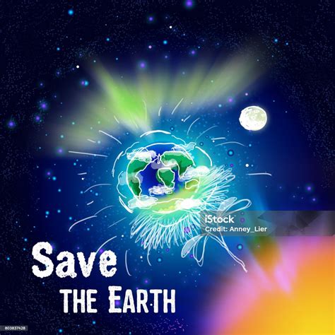 Save The Earth Concept Background Stock Illustration Download Image