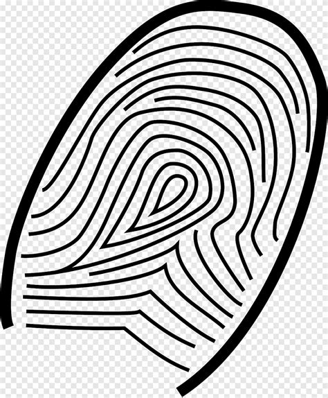 Fingerprint Touch Spiral Monochrome Png Pngegg