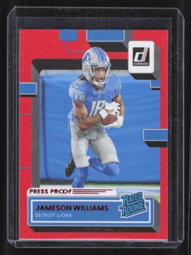 Panini Donruss Jameson Williams Rated Rookie Red Press Proof