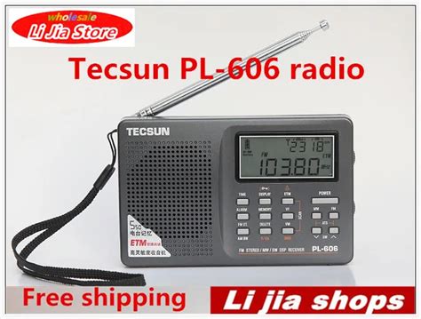 Original Tecsun Radio Pl 606 Portable Digital Fm Radio Pll Fm Mw Lw Sw