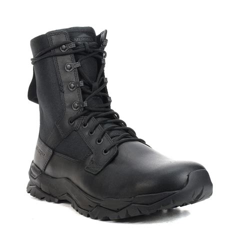 Merrell Men's MQC Patrol Zip Black Waterproof Tactical Boots - WOOKI.COM