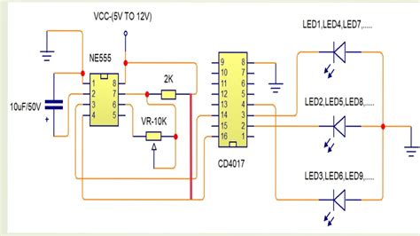 Top 2 Electronic Project Using Bc547 Or Cd4017 Ne555 Led 5mm And More Component Ll Running Led