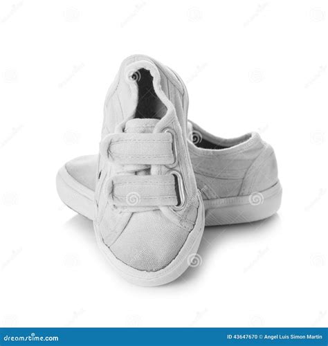 Sneakers Shoes For Kids Isolated On White Background Stock Photo