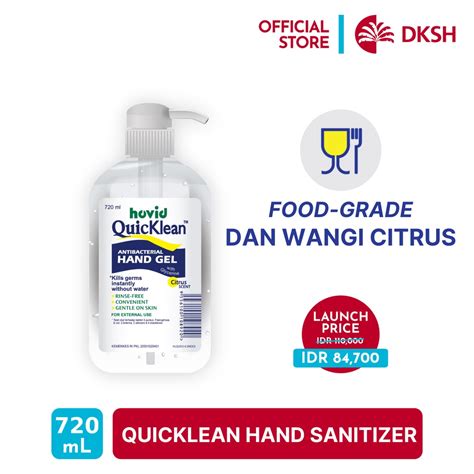 Jual Hand Sanitizer Food Grade Quicklean Gel Ml Shopee Indonesia