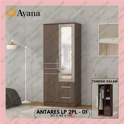 Jual Lemari Baju Kayu Ayana Antares Lp 2pl 01 Olympic 2 Pintu