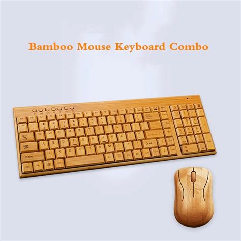 Wireless Bamboo Keyboard And Mouse Unicun