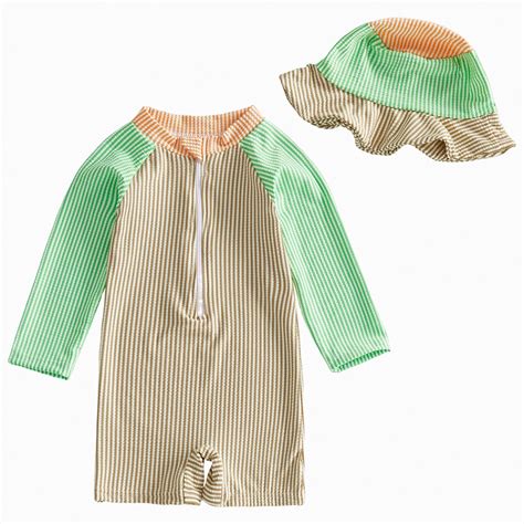 JUMEYU Toddler One Piece Swimsuit Long Sleeve Zip Rashguards Baby