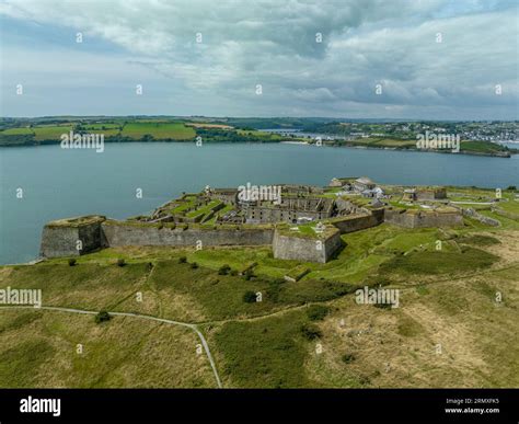 Aerial view of Charles Fort, start shape coastal military stronghold at ...