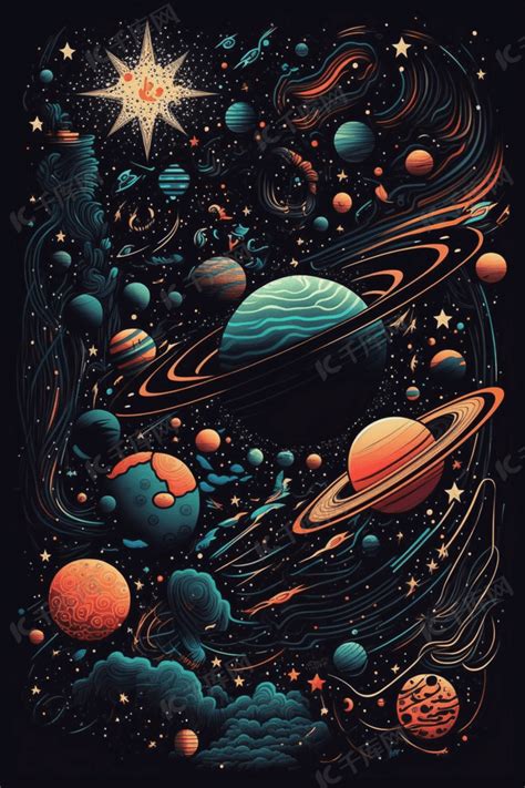 航空航天宇宙星球插画图片 千库网