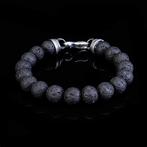 Echter Lavastein Armband Vulkanischer Herren Lavastein Armband Etsy