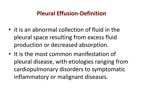 Solution Pleural Effusion Of Lungs Easily Described Concept Notes