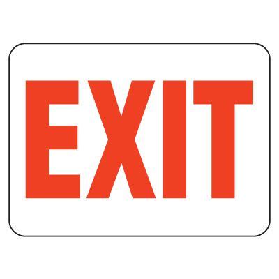 Heavy Duty Emergency Rescue Evacuation Signs Exit Seton Canada