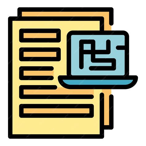 Ícone de ficha técnica delinear ícone vetorial de ficha técnica para