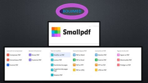 Smallpdf Signer compresser modifier protéger déverrouiller convertir