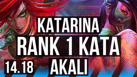 KATARINA Vs AKALI MID Rank 1 Kata 11 2 4 Legendary EUW