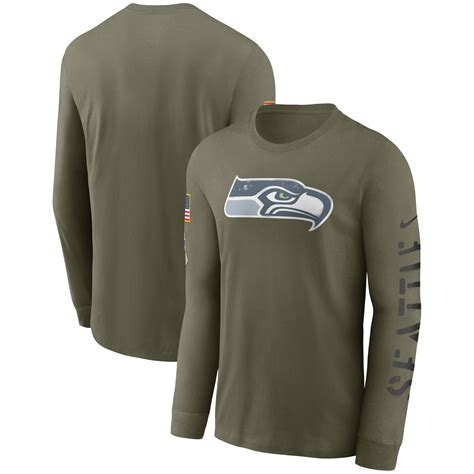 Mens Seattle Seahawks Nike Olive 2022 Salute To Service Long Sleeve T