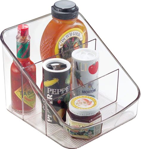 Idesign Caja Transparente Con Compartimentos Organizador De Cocina