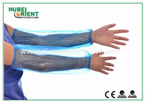 Oil Proof Disposable Plastic Arm Sleeves Flexible With Polyethene Material Approved Mdr Ce