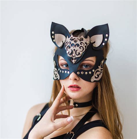 Catwoman Maskleather Cat Maskleather Maskkitty Maskcat