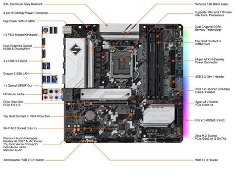 Asrock B M Steel Legend Lga Micro Atx Intel Motherboard Newegg