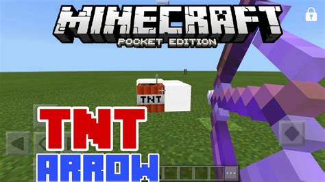 Minecraft Pe How To Make A Tnt Arrow Youtube