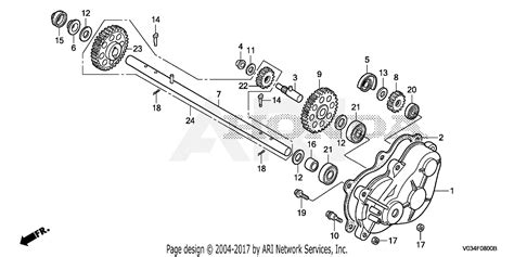 Honda HS928 Snowblower Parts Schematic