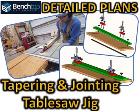 Tapering And Jointing Jig For Table Saw Etsy