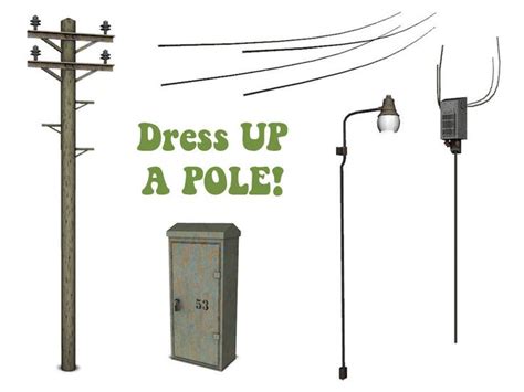 Cyclonesue S Downtown Telegraph Poles Set Sims 4 Teen Sims Sims 4