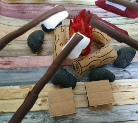 Felt Campfire Fake Fire Pit Pretend Campfire Pretend - Etsy