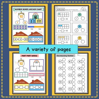 Number Bond Anchor Chart| Composing and Decomposing by The rabbit Studio