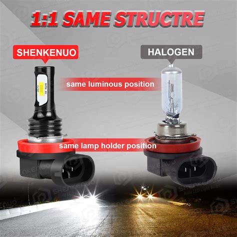 Hir High Low Beam H Led Fog Light Bulbs Combo Ebay