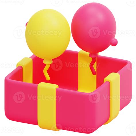 Balloons D Render Icon Illustration Png