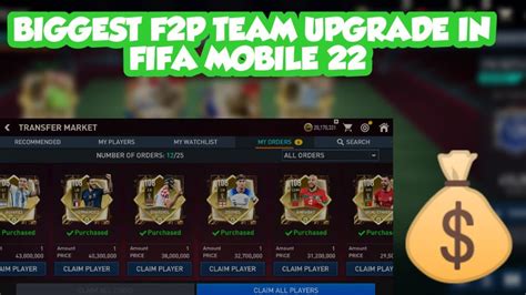 Biggest F P Team Upgrade In Fifa Mobile Million Coins F P Team