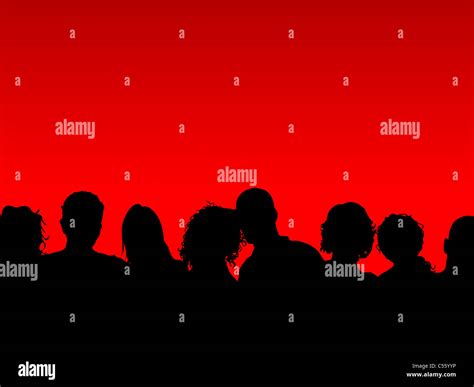 Silhouette of a crowd of people Stock Photo - Alamy