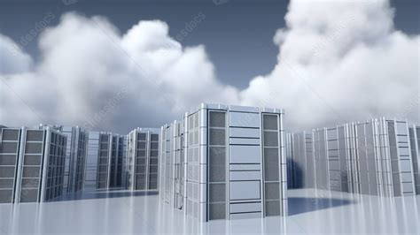 Safeguarding Cloud Data Centers An Imaginative 3d Render Powerpoint Background For Free Download