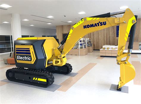 Komatsu Unveils Electric Remote Controlled Mini Excavator Wheels And