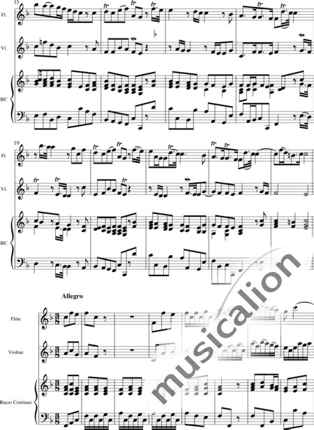 Sonate F Dur F R Fl Te Violine Und Basso Continuo Georg Friedrich