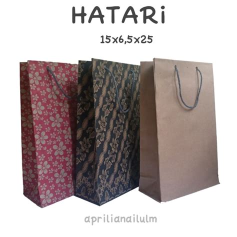 Jual Paper Bag Hatari Tas Hajatan Souvenir Isi Wafer Motif Murah