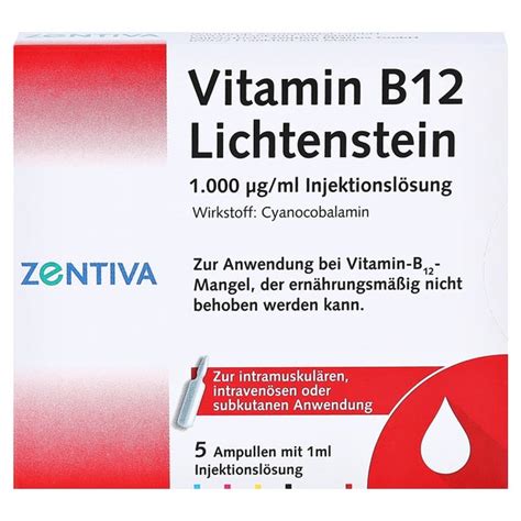 Vitamin B12 1 000 µg Lichtenstein Ampull 5x1 Ml 5 X 1 Ml Online Kaufen Docmorris