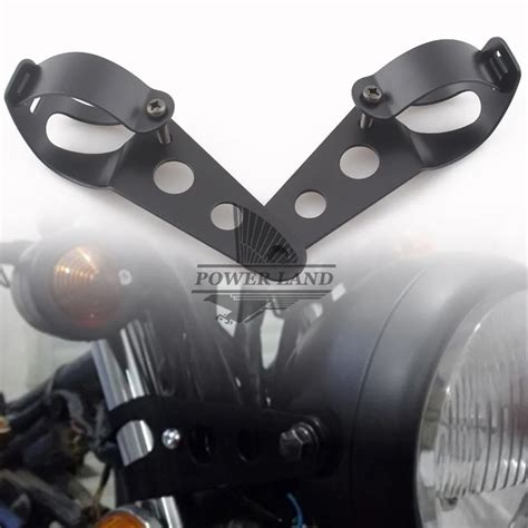 Pair Motorcycle Streetfighter Headlight Head Fork Tube Lamp Mount