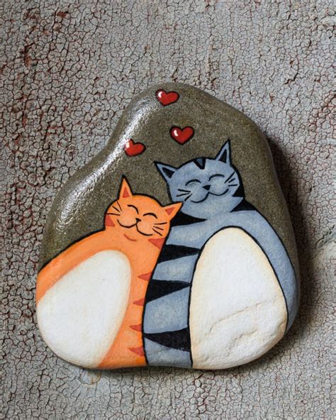 50 Best Painted Cat Rocks Ideas And Images