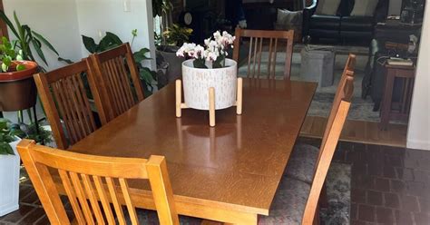 Bassett Furniture Mission Style Oak Dining Table And Chair Set For 450 In Pittsford Ny For