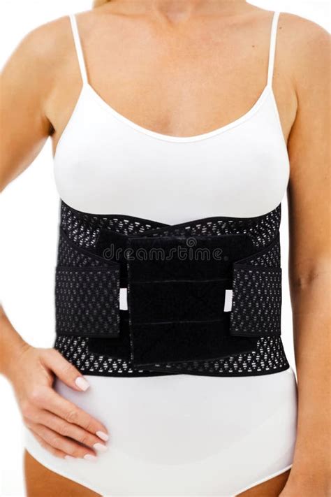 Orthopedic Lumbar Corset On The Human Body Back Brace Waist Support